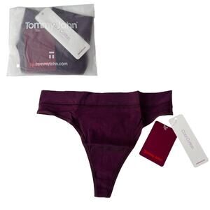 NEW Tommy John Cool Cotton THONG PANTY Women’s XS 0-2 Wine Tasting Burgundy NWT